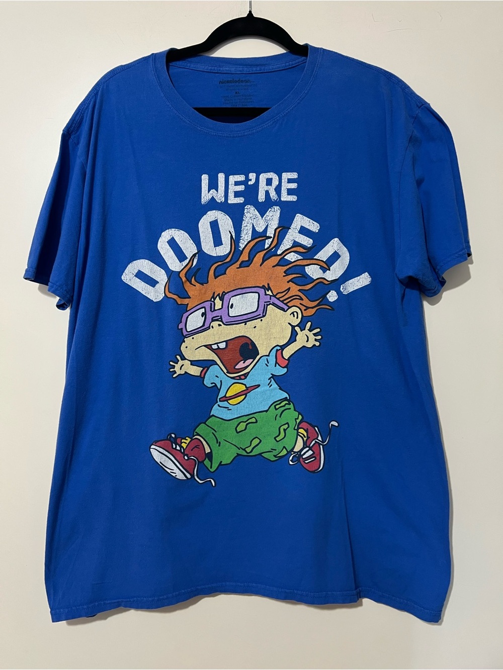 Nickelodeon Blue 'We're Doomed!' Rugrats Graphic Tee Chuckie